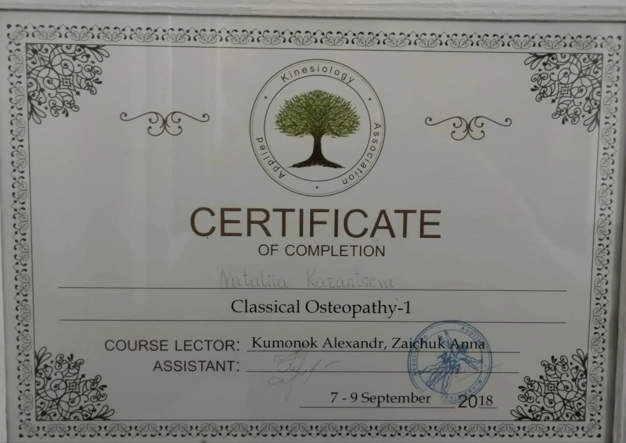 Classical Osteopathy-1 — Kinesiology Association, 2018